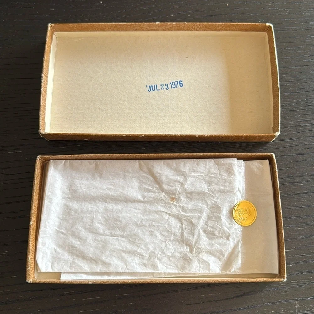 Gucci Vintage Sales Box with Original Tissue Receipts 70s